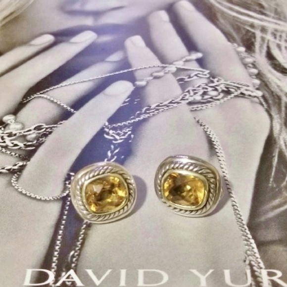David Yurman Jewelry - David Yurnan 925/14K Citrine Large Albion Earrings